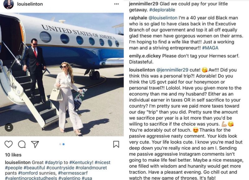 Illustration for article titled Steven Mnuchin’s Wife Gets Called Out for Flossin’ on the ’Gram and Has the Whitest Response Ever